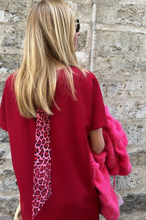 -40% Seljapaelaga veinipunane kleit (S)